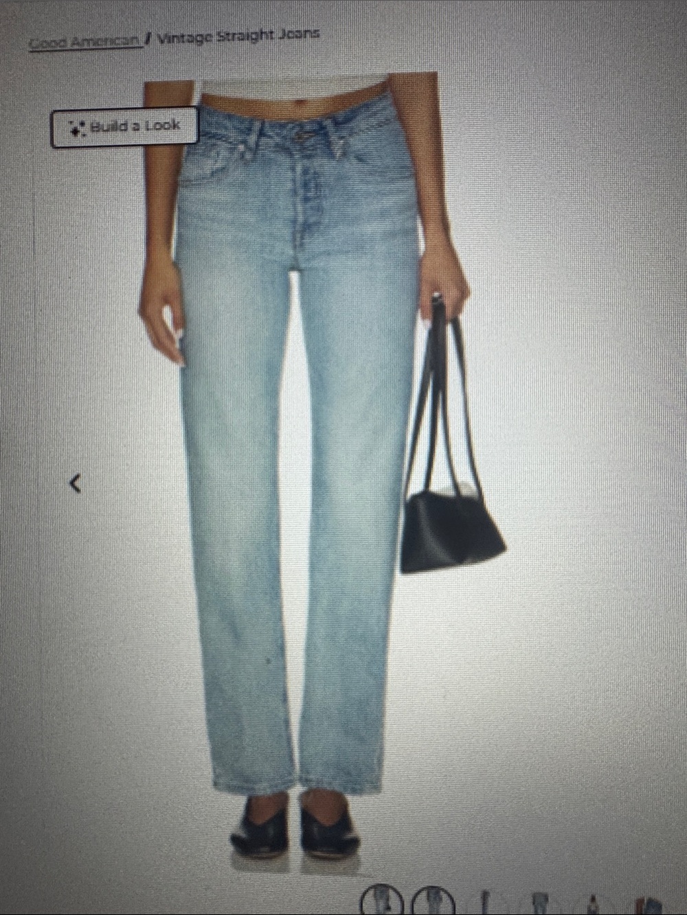 Good American Light Blue Vintage Straight Ankle Jeans